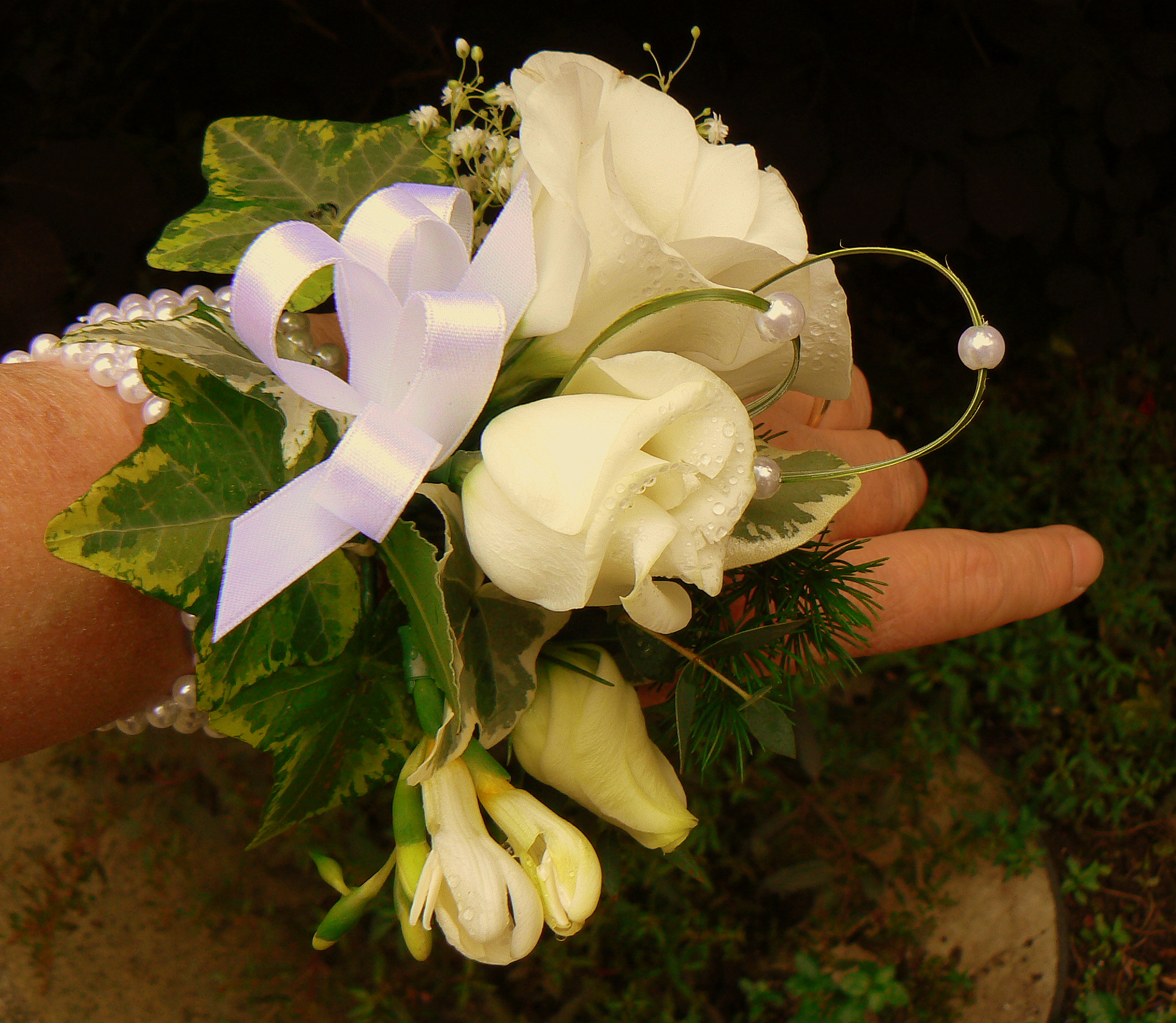Wrist Corsage for Oundle School Leaver's Ball
